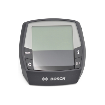 Vista frontal del ciclocomputador Bosch Intuvia, la pantalla y los botones del display son bien visibles.