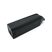 Vista en tres cuartos de la batería de repuesto AEG DownTube 36V 12.8Ah.
