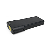 Vista en tres cuartos de la batería de bicicleta Ansmann 36V 11.6Ah Compatible.