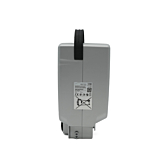 Vista lateral del Panasonic Deluxe 36V 17Ah Compatible donde la etiqueta es visible.