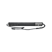 Vista frontal de la batería para bicicleta Mahle X35 B1-D Smart, los cables de la batería son bien visibles