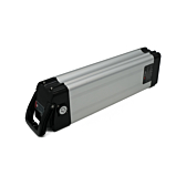Vista en tres cuartos de la Phylion XH370-12J Silverfish 37V 12Ah Compatible en posición vertical.
