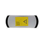 Vista superior de la Phylion XH370-13J Wall-E 37V 14Ah (2 polos). La etiqueta de advertencia en la parte superior de la batería Phylion es claramente visible.
