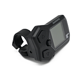 Vista de tres cuartos del ciclocomputador Shimano Steps display SC-E5000 desde un ángulo alto