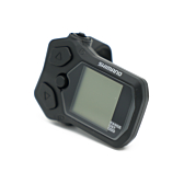 Vista en tres cuartos del Shimano Steps SC-EN500 con la pantalla claramente visible.