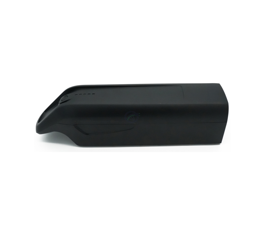 Vista lateral de la batería de repuesto AEG DownTube 36V 12.8Ah donde se aprecia claramente el asa.
