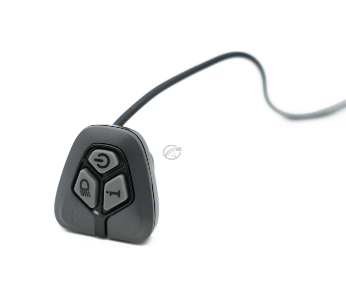 Primer plano del interruptor del Bafang DP C18 CANBUS.
