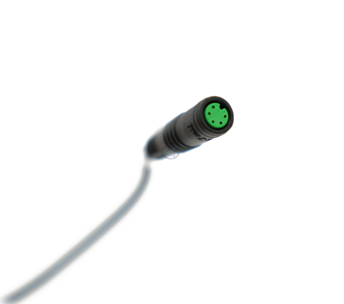 Primer plano de la conexión del Bafang DP C18 UART.
