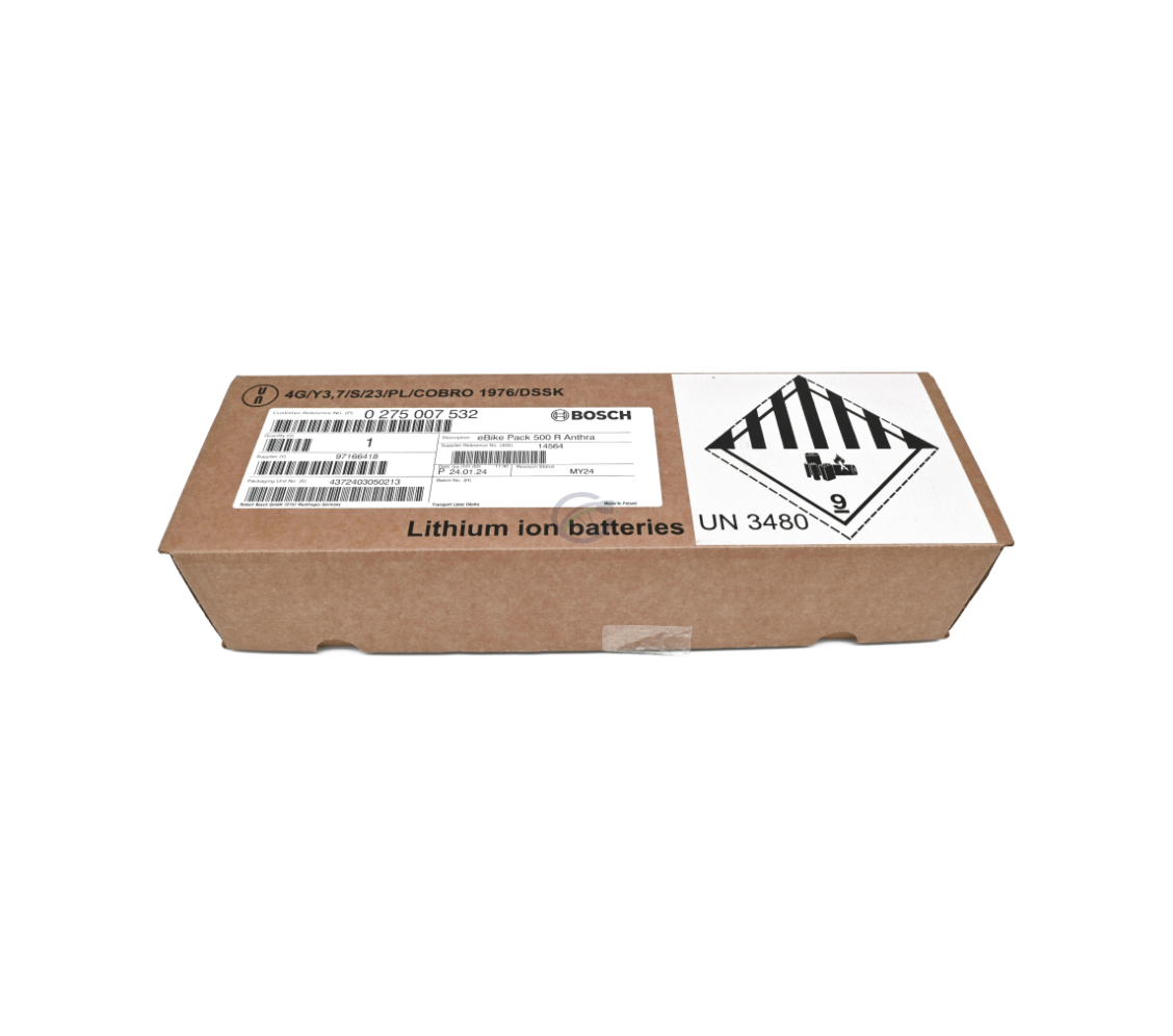 Foto de la caja de la Bosch PowerPack 500 Active 36V 13.4Ah batería de bicicleta