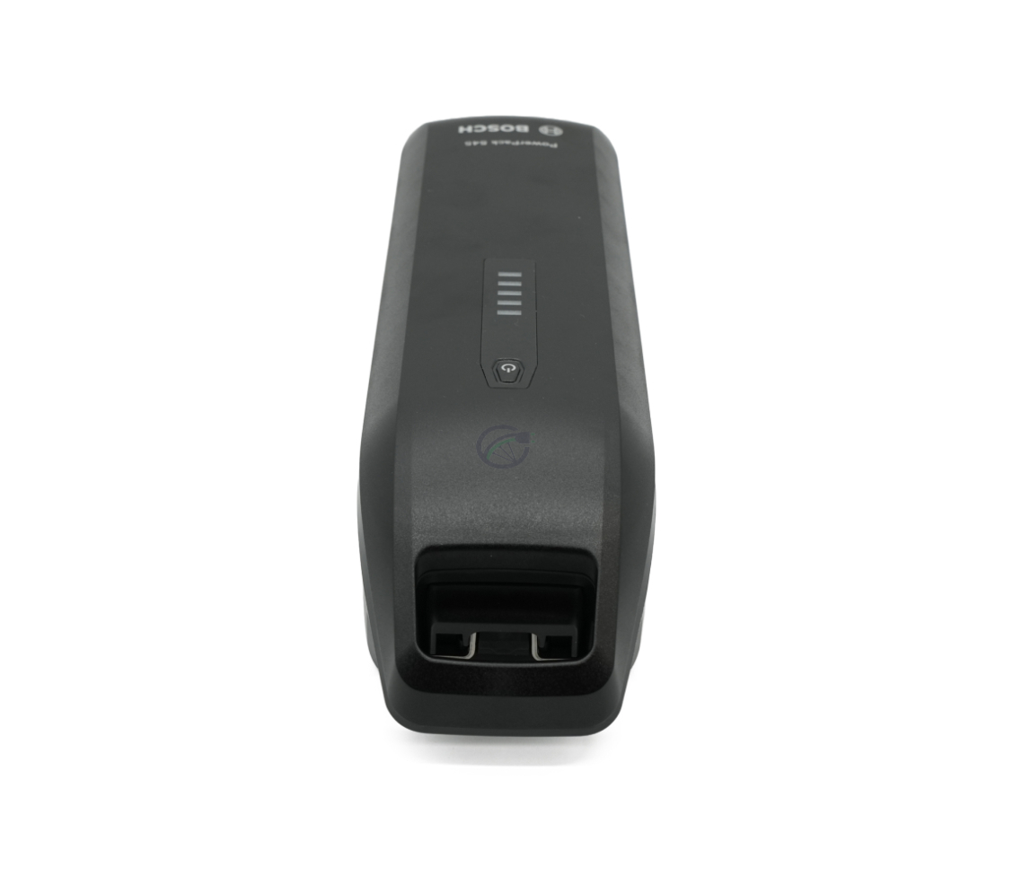 Vista superior de la batería de bicicleta Bosch Powerpack 545 SMART Frame.